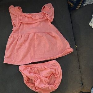 Carter's Pink Ruffled Diaper Cover Set